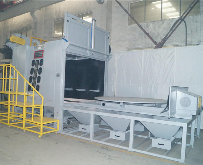 自動(dòng)轉(zhuǎn)盤(pán)式模具噴砂機(jī) 自動(dòng)轉(zhuǎn)盤(pán)式模具噴砂機(jī)